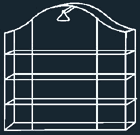 Luxe vitrine voor verzamelaars Crystal, hoogglans vernikkeld, 50 x 53 x 12 cm, zonder verlichting