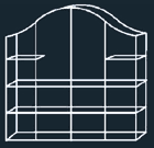 Luxe vitrine voor verzamelaars Crystal, 24 karaats verguld, 50 x 53 x 12 cm